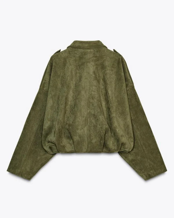 Alena - Semišová Bunda Bomber